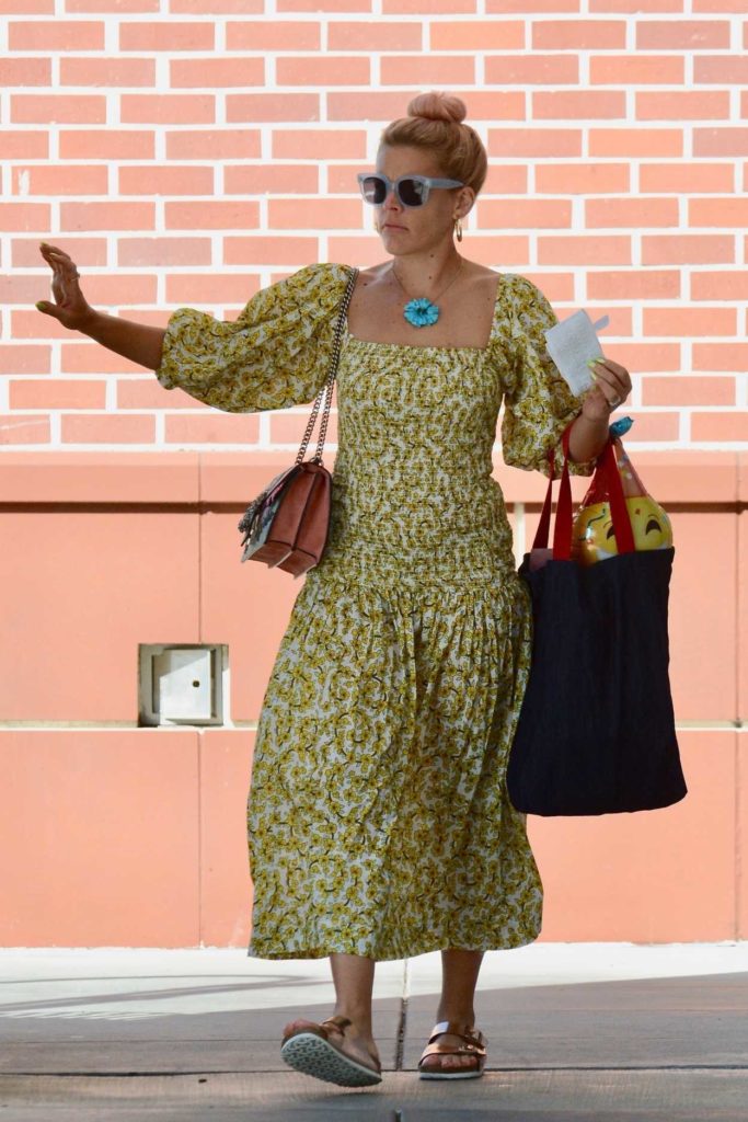 Busy Philipps in a Yellow Floral Dress