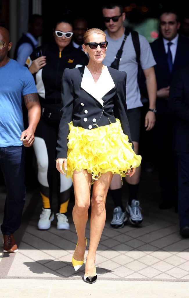 Celine Dion in a Yellow Skirt