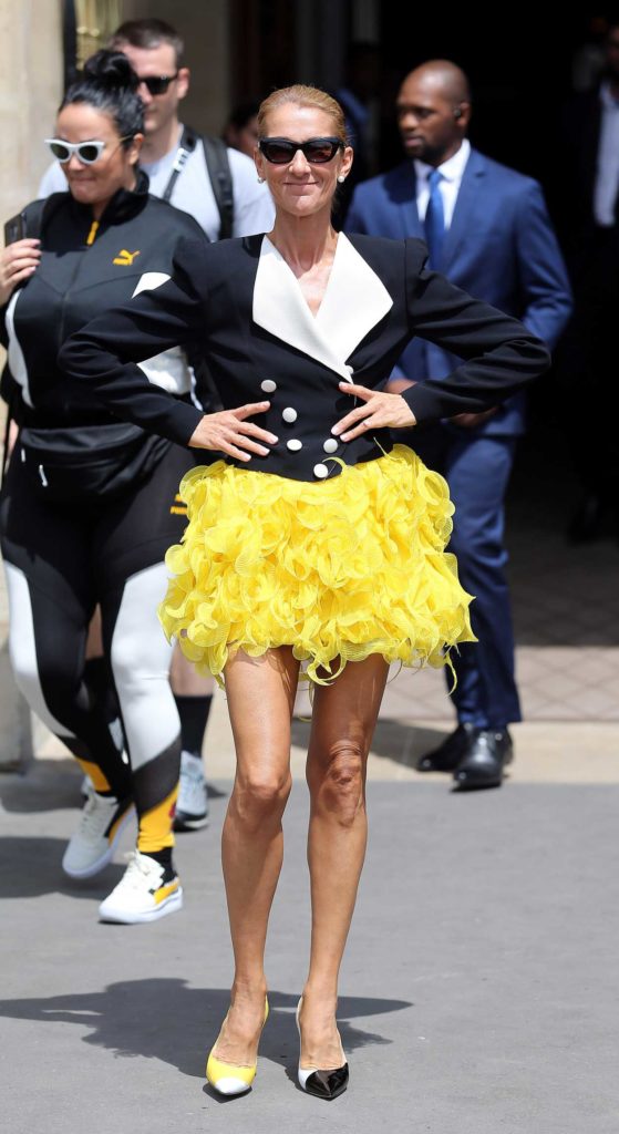 Celine Dion in a Yellow Skirt