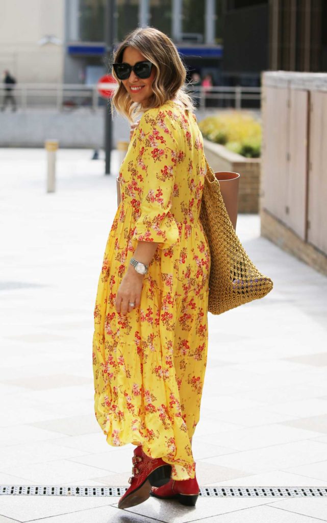Rachel Stevens in a Yellow Summer Dress