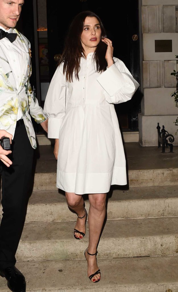 Rachel Weisz in a White Dress
