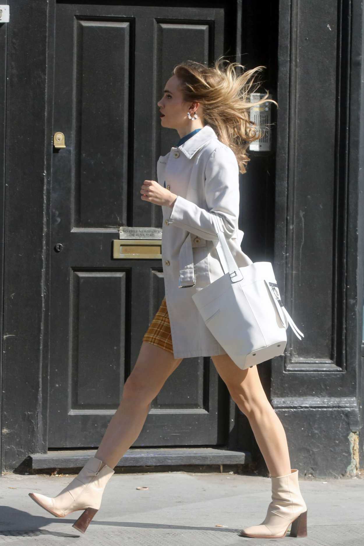 Suki Waterhouse In A Yellow Plaid Skirt On The Set Of Creation Stories Suki Waterhouse In A Yellow Plaid Skirt On The Set Of Creation Stories