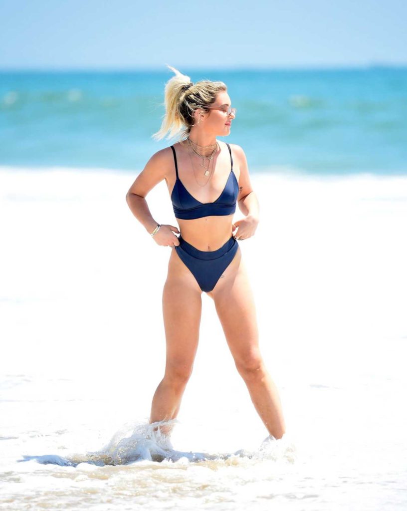 Tina Stinnes in a Blue Bikini