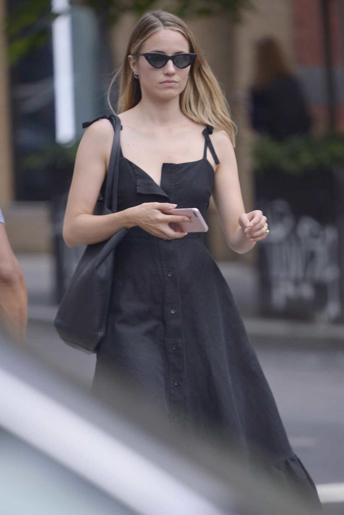 Dianna Agron in a Black Dress