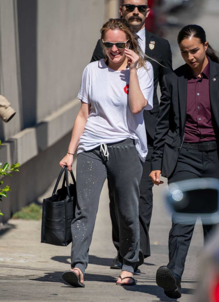 Elisabeth Moss in a White Tee