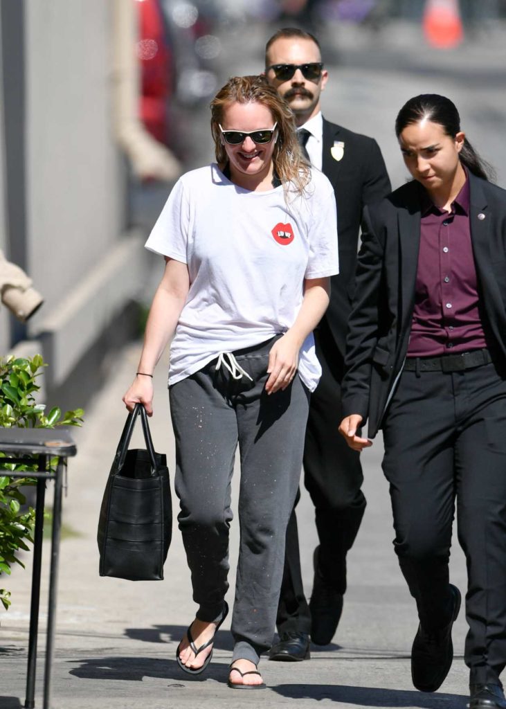 Elisabeth Moss in a White Tee