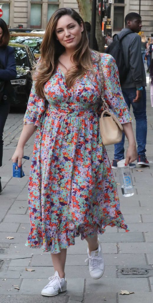 Kelly Brook in a Floral Dress
