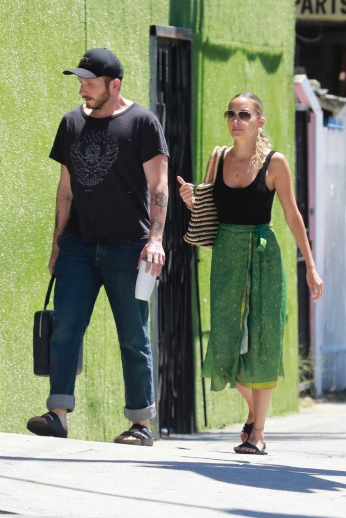 Nicole Richie in a Green Skirt