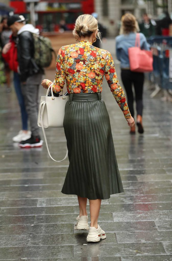 Ashley Roberts in a Floral Blouse