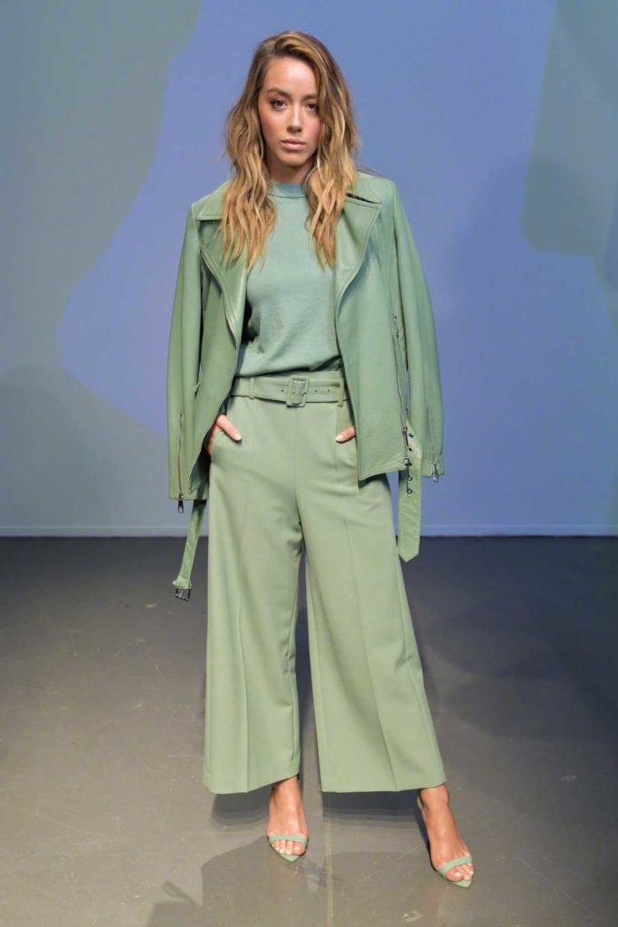 Chloe Bennet in a Green Suit