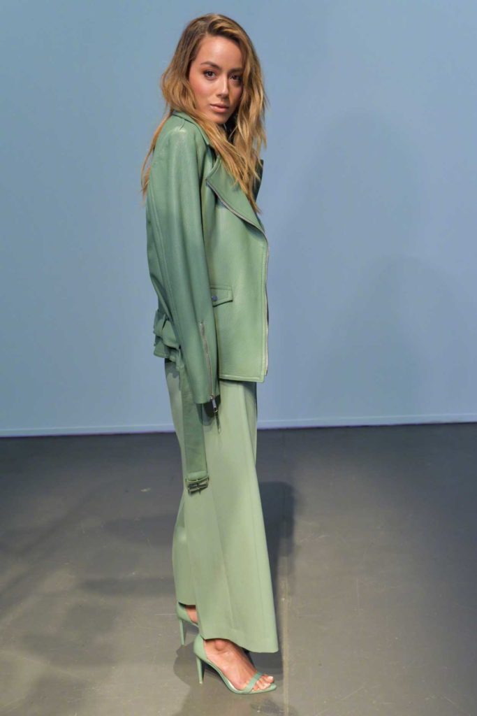 Chloe Bennet in a Green Suit