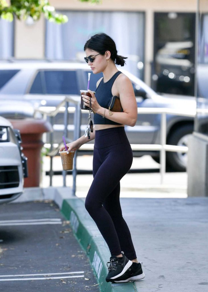 Lucy Hale in a Black Top