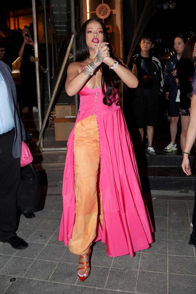 Rihanna in a Pink Dress