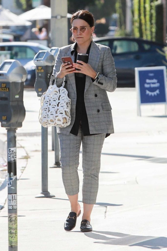 Sophia Bush in a Gray Suit