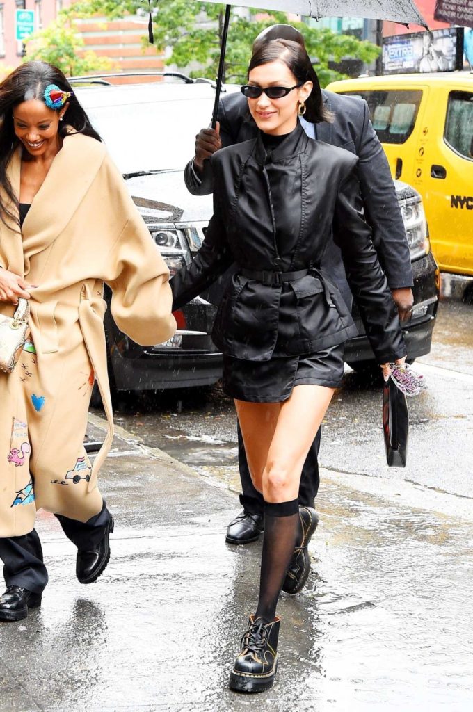 Bella Hadid in a Black Jacket