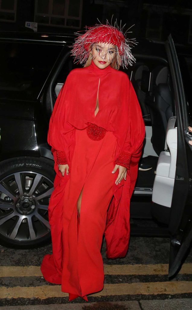 Rita Ora in a Red Dress