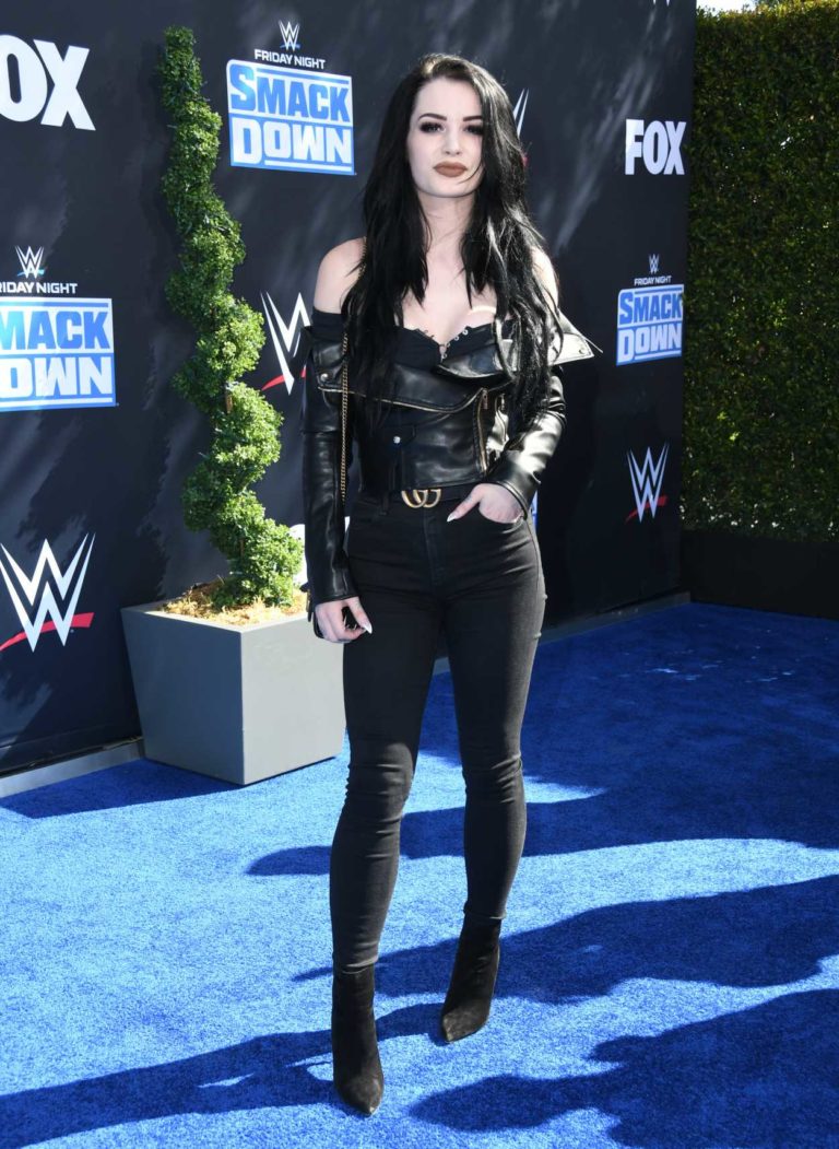 Saraya-Jade Bevis Attends the WWE 20th Anniversary Celebration Marking