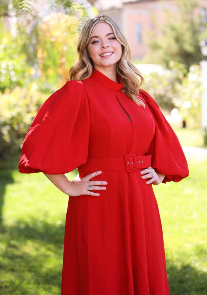 Sasha Pieterse in a Red Dress