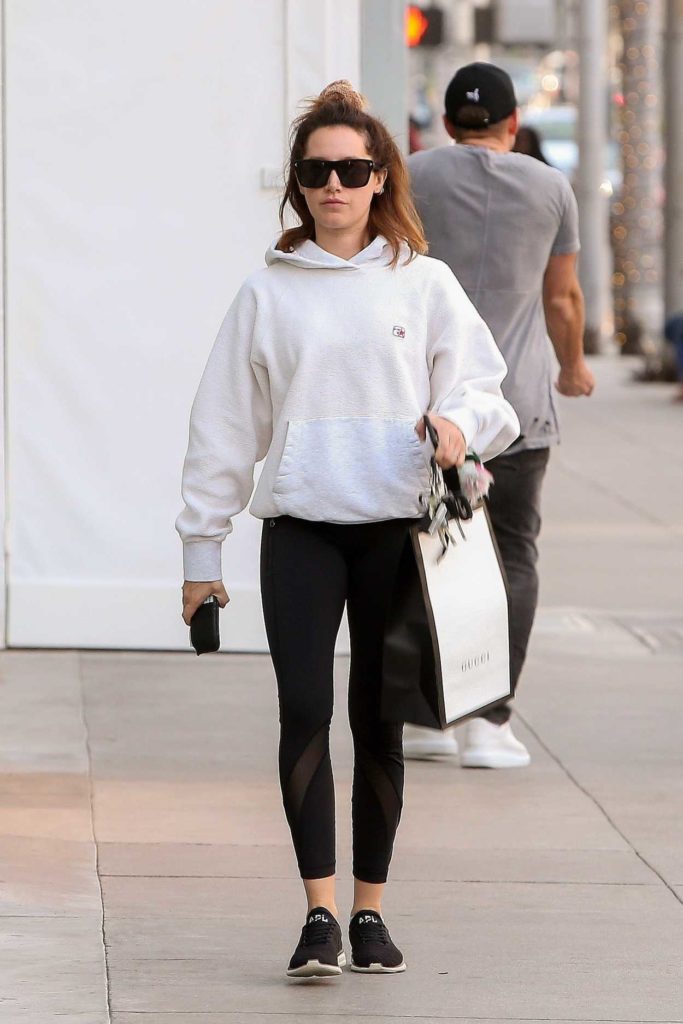 Ashley Tisdale in a Gray Hoody