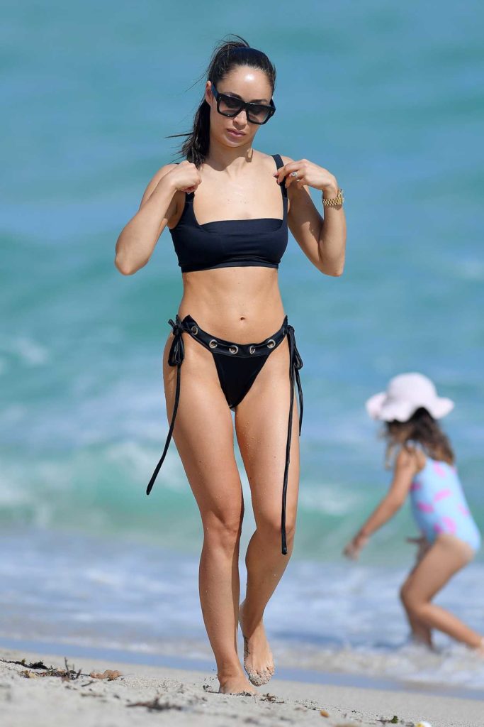 Cara Santana in a Black Bikini
