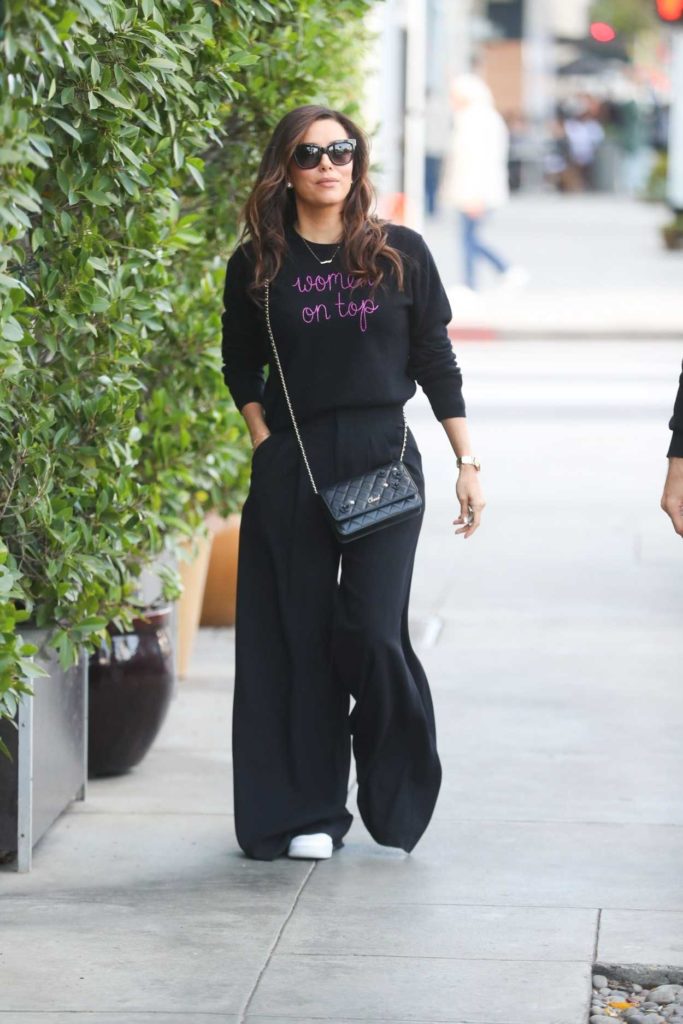 Eva Longoria in a Black Sweatshirt