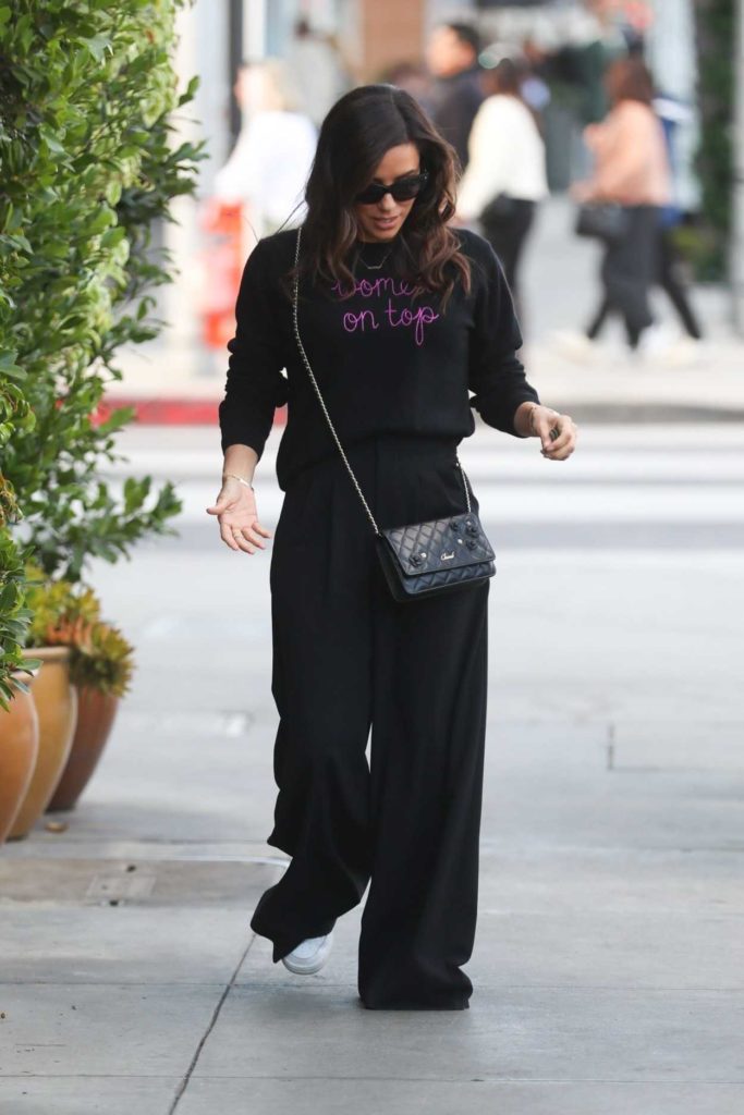 Eva Longoria in a Black Sweatshirt