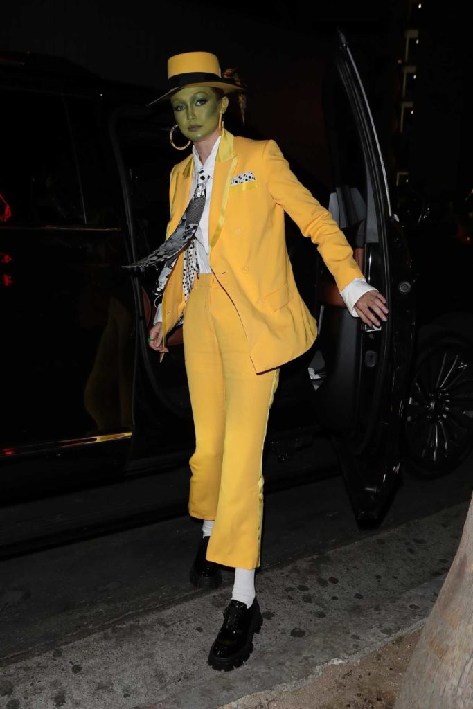 Gigi Hadid in a Yellow Suit