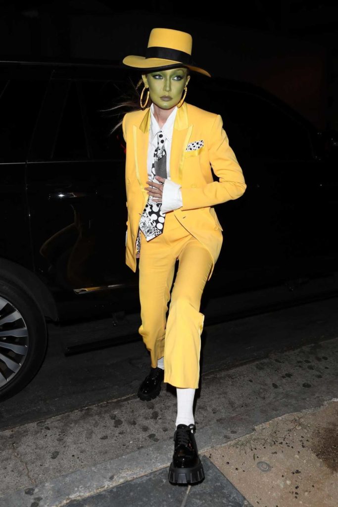 Gigi Hadid in a Yellow Suit
