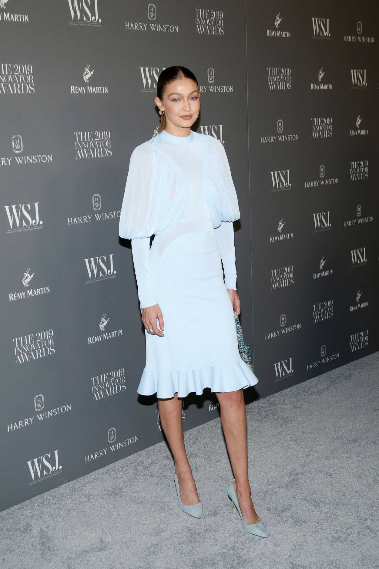 Gigi Hadid Attends 2019 WSJ Innovators Awards Red Carpet at Moma in NY