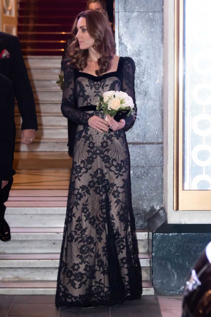 Kate Middleton in a Black Dress