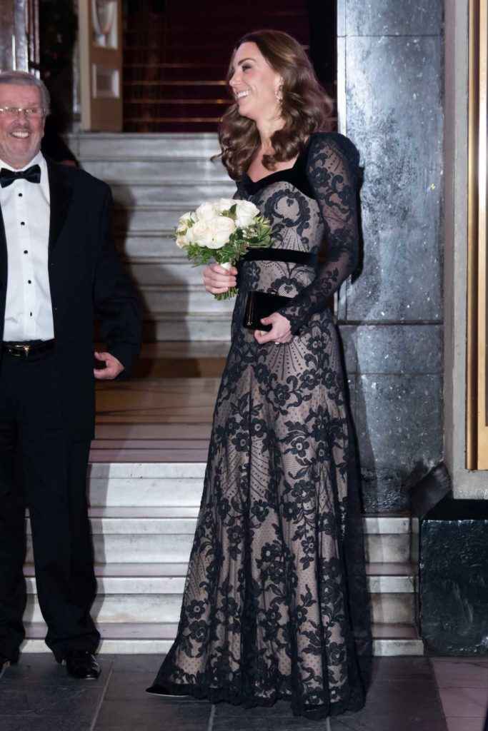 Kate Middleton in a Black Dress