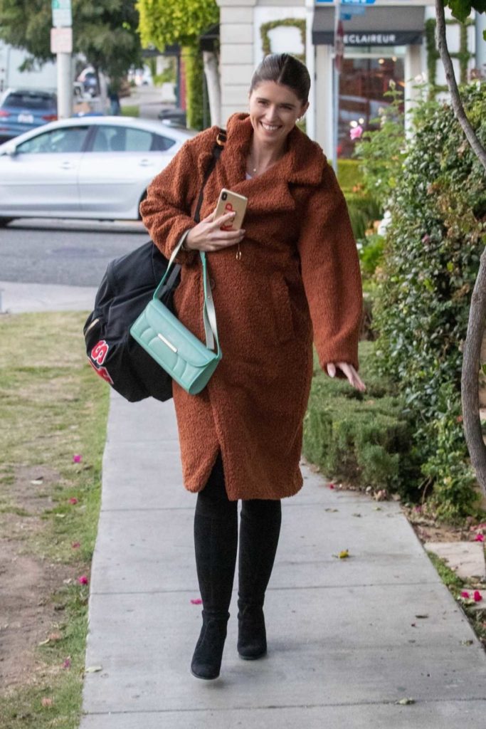 Katherine Schwarzenegger in a Brown Fur Coat