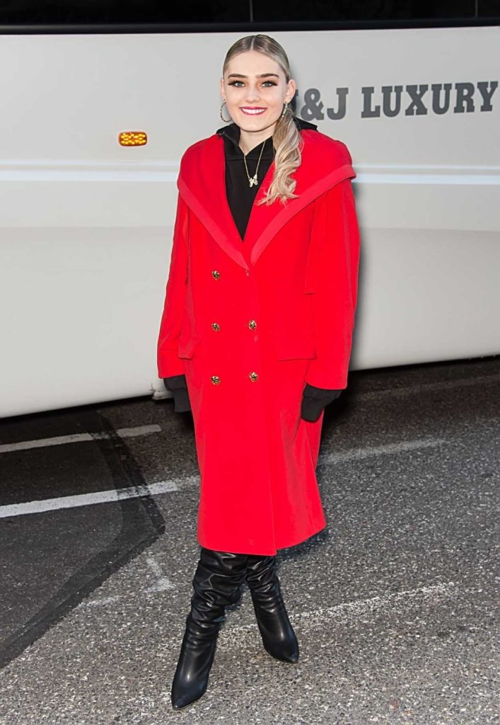 Meg Donnelly in a Red Coat