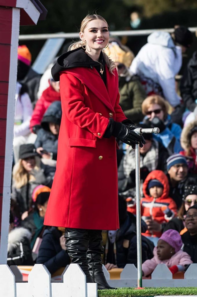 Meg Donnelly in a Red Coat