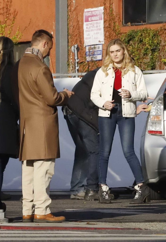 Meg Donnelly in a White Jacket