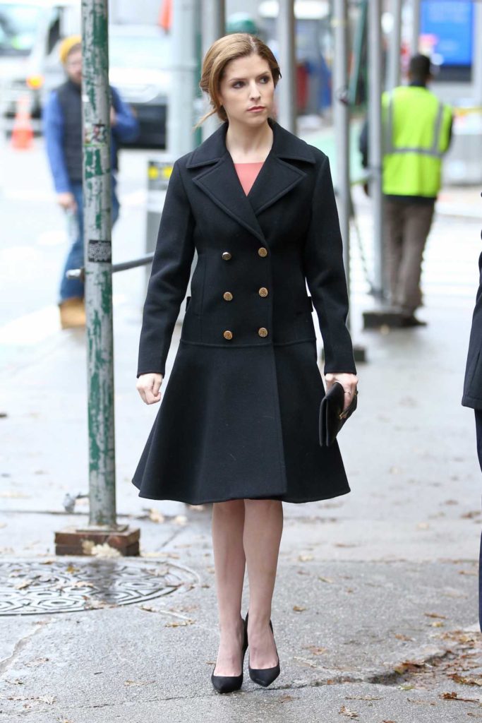 Anna Kendrick in a Black Coat
