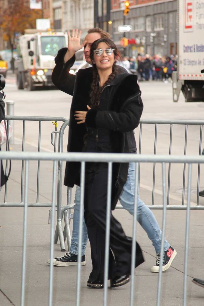 Camila Cabello in a Black Coat