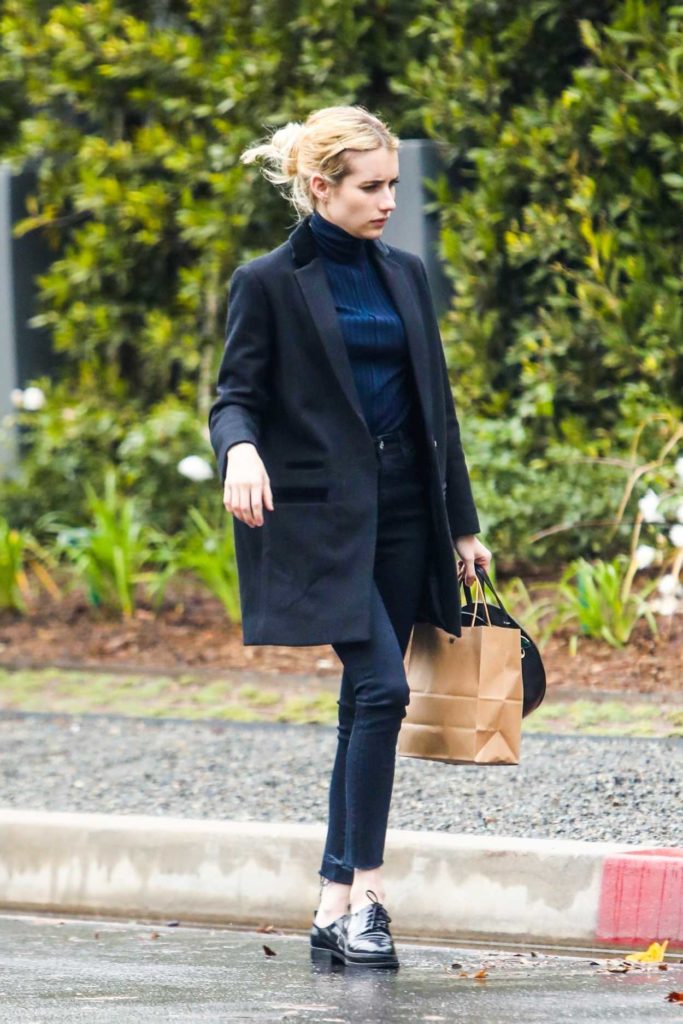 Emma Roberts in a Black Blazer