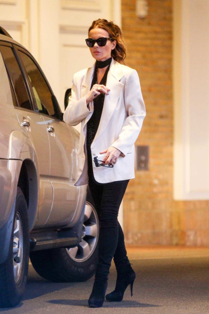 Kate Beckinsale in a White Blazer