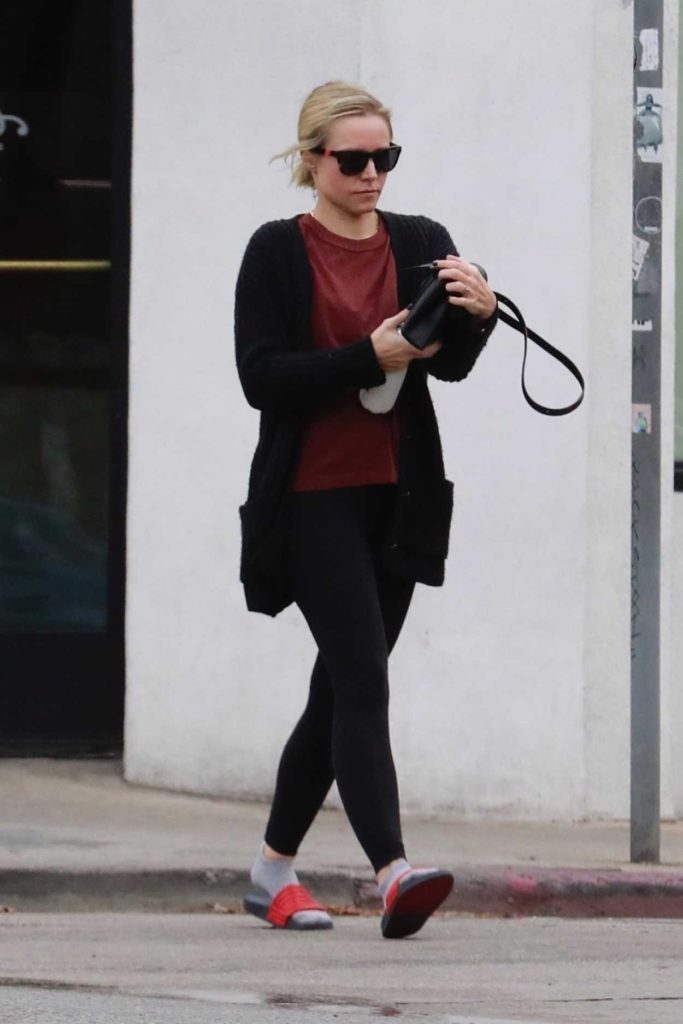 Kristen Bell in a Black Leggings