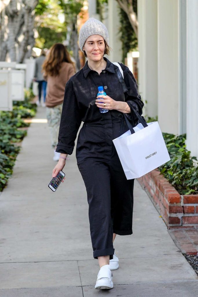 Sarah Paulson in a Black Jumpsuit