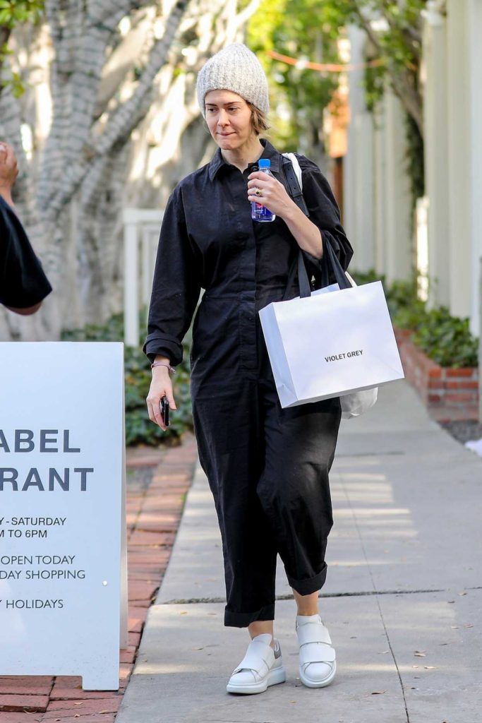 Sarah Paulson in a Black Jumpsuit
