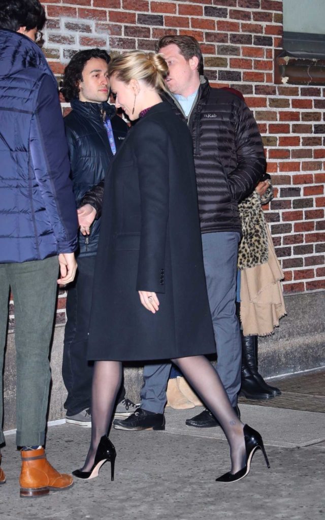 Scarlett Johansson in a Black Coat