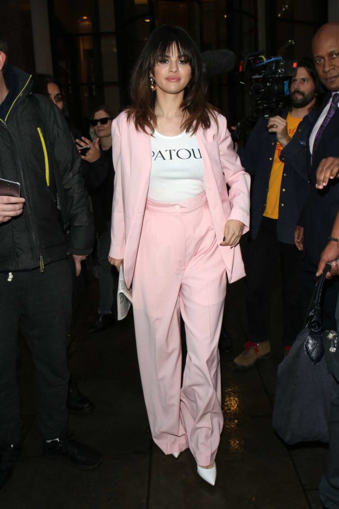 Selena Gomez in a Pink Suit