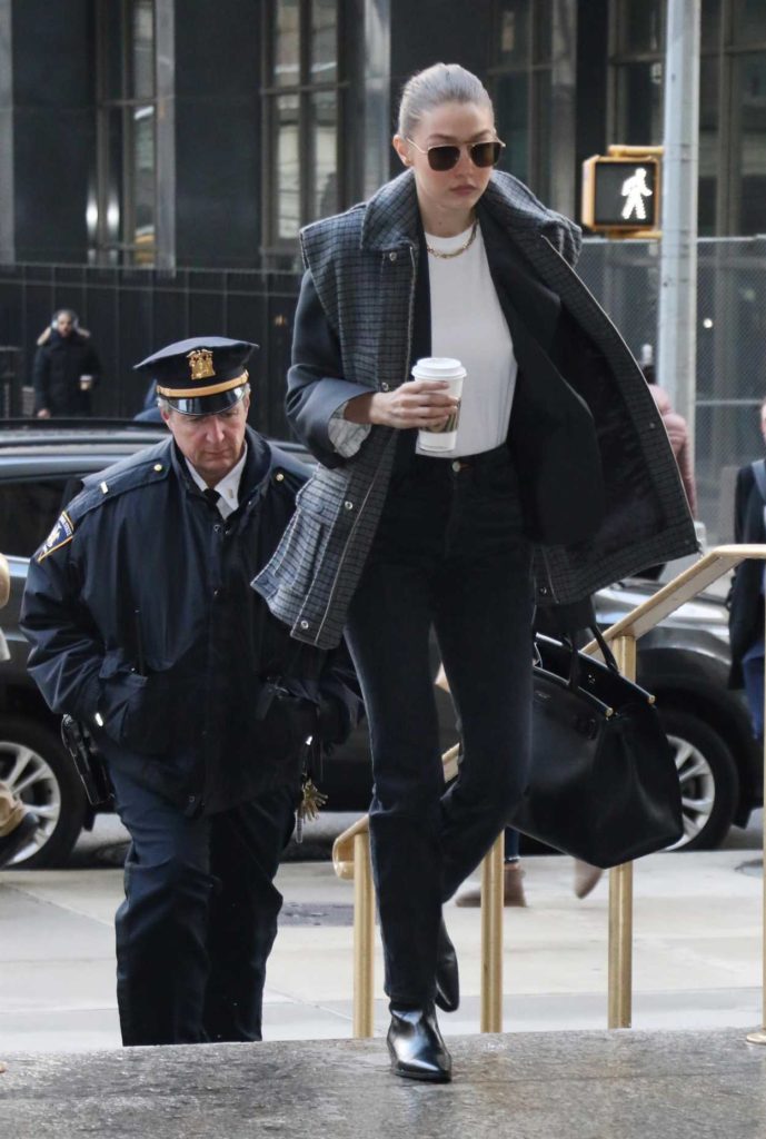 Gigi Hadid in a Black Jeans