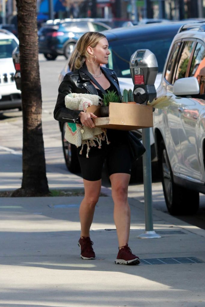 Hilary Duff in a Purple Sneakers