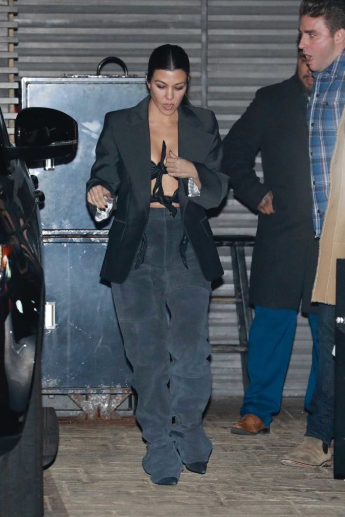 Kourtney Kardashian in a Black Blazer
