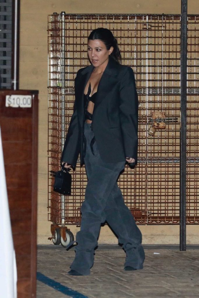 Kourtney Kardashian in a Black Blazer