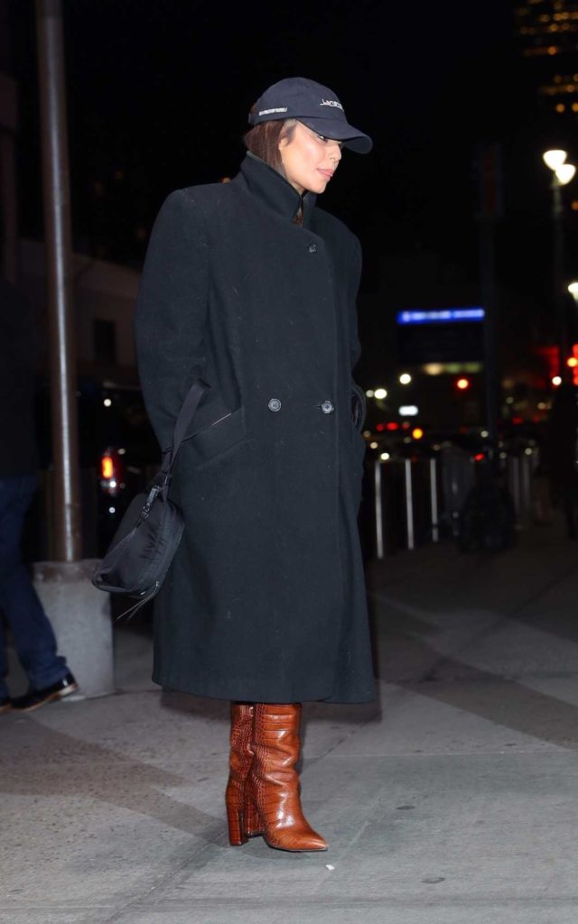 Vanessa Hudgens in a Black Coat