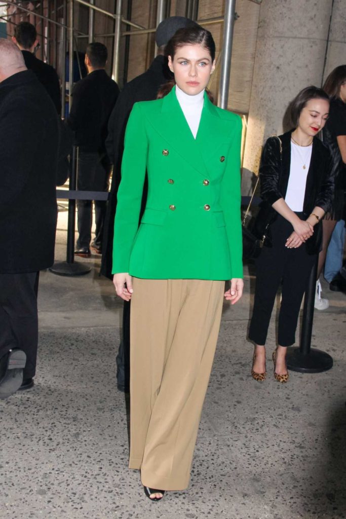 Alexandra Daddario in a Green Blazer